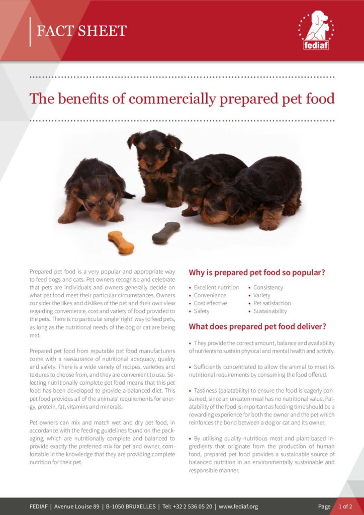 The benefits of commercially prepared pet food cover