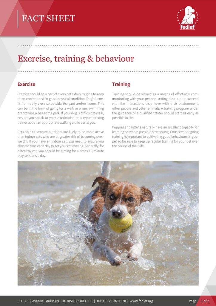 Exercise, training and behaviour cover
